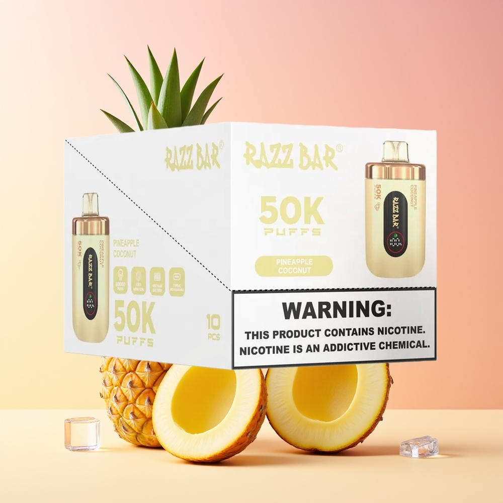 Razz Bar 50K Pufi Aroma Ananas Kokos 1.0 Ohm Mesh Coil Type-C