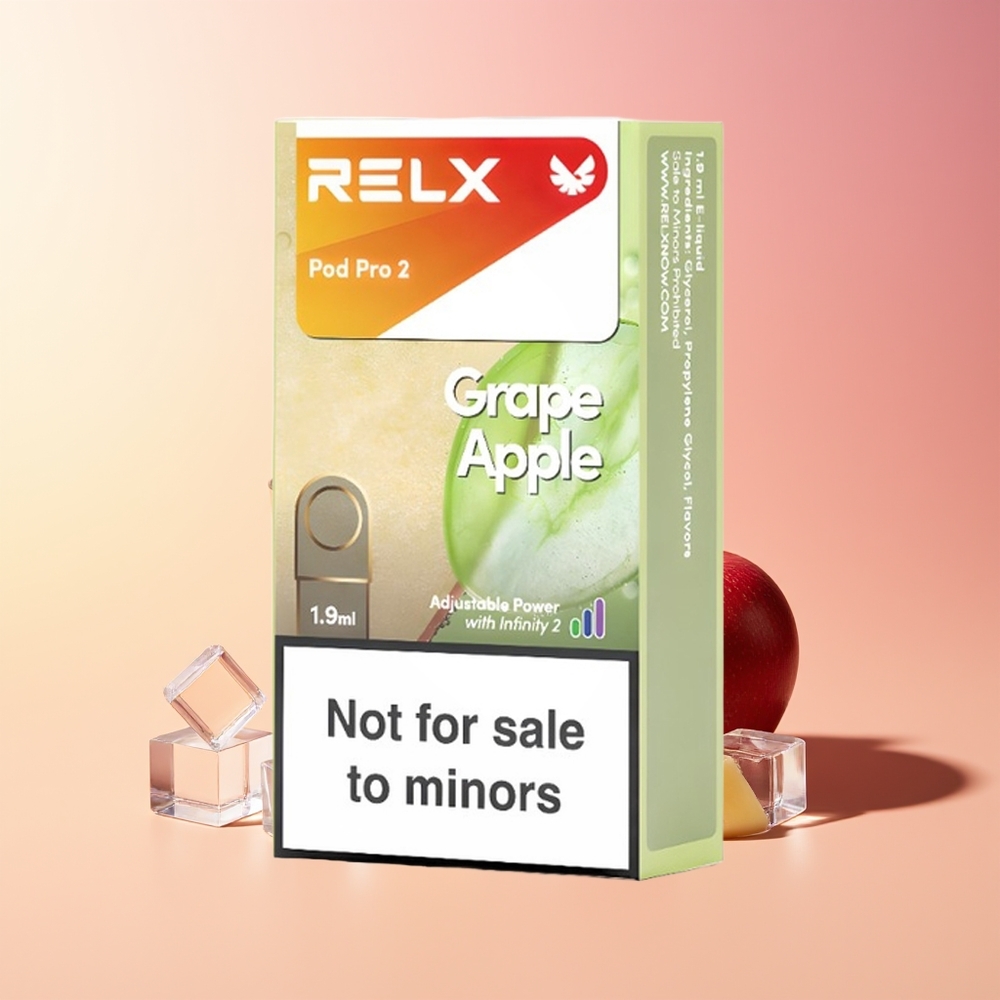 RELX Pod Pro 2 600 pušev Grozdno Jabolčna 1.9ml