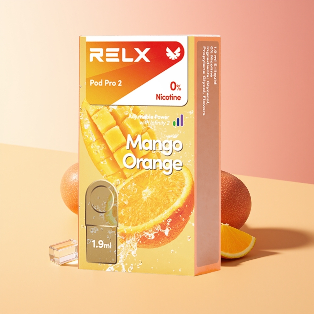 RELX Pod Pro 2 600 pušov Mango Oranžna 1,9ml