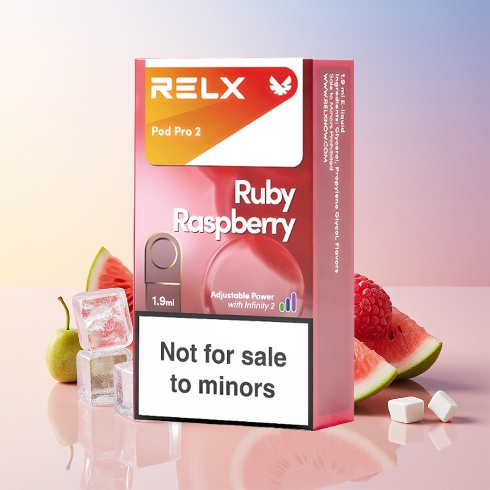 RELX Pod Pro 2 600 ustnih modra malina 1,9ml 5,5W/6,5W/8W