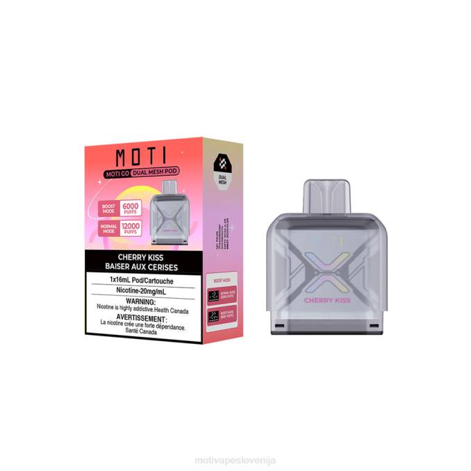 MOTI Go Pro pod za enkratno uporabo češnjev poljub MOTI vape review - 2Z8P96