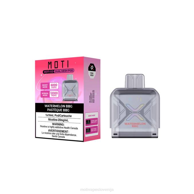 MOTI Go Pro pod za enkratno uporabo lubenica bubblegumi MOTI Slovenija - 2Z8P92