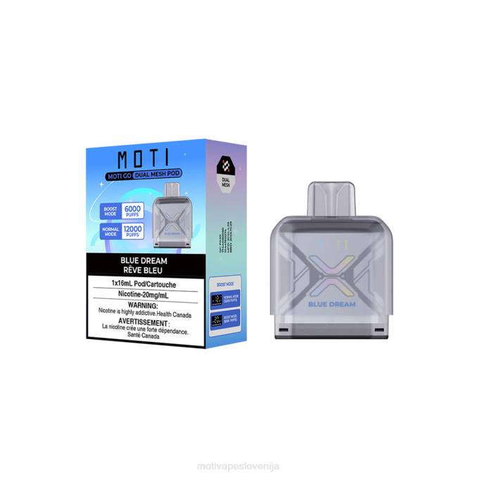 MOTI Go Pro pod za enkratno uporabo modre sanje MOTI vape price - 2Z8P93