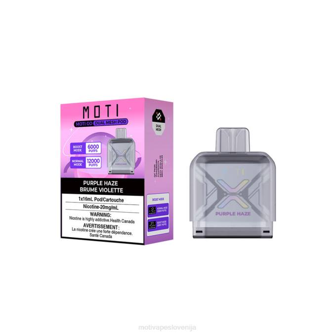 MOTI Go Pro pod za enkratno uporabo vijolična meglica MOTI vape pods Slovenija - 2Z8P94