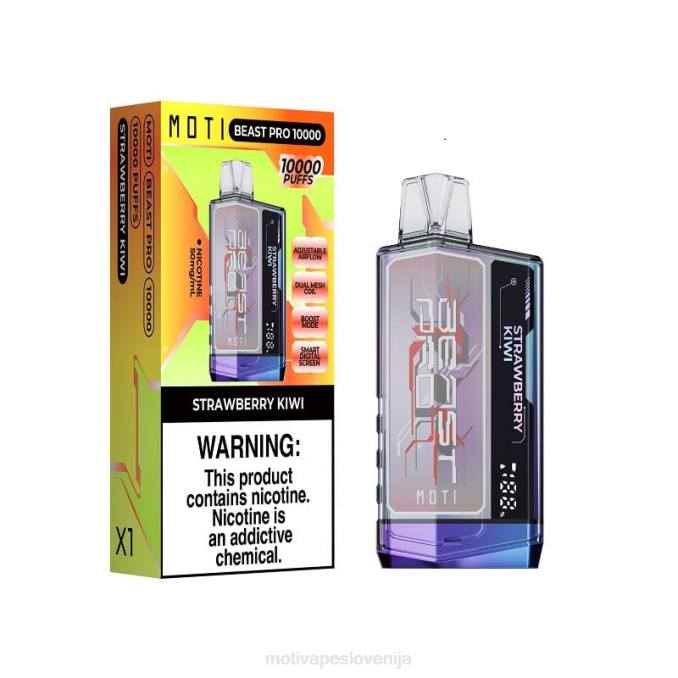 MOTI Beast Pro vape za enkratno uporabo (5%, 10000 vpihov) jagodni kivi MOTI vape disposable - 2Z8P51