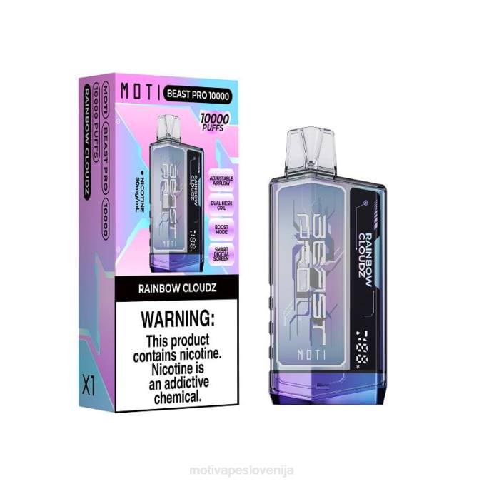 MOTI Beast Pro vape za enkratno uporabo (5%, 10000 vpihov) mavrični oblakz MOTI vape amazon - 2Z8P49