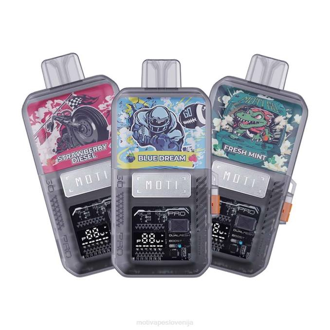 MOTI Go Pro vape za enkratno uporabo (5%, 12000 vpihov) borovničev trak MOTI vape pods Slovenija - 2Z8P14