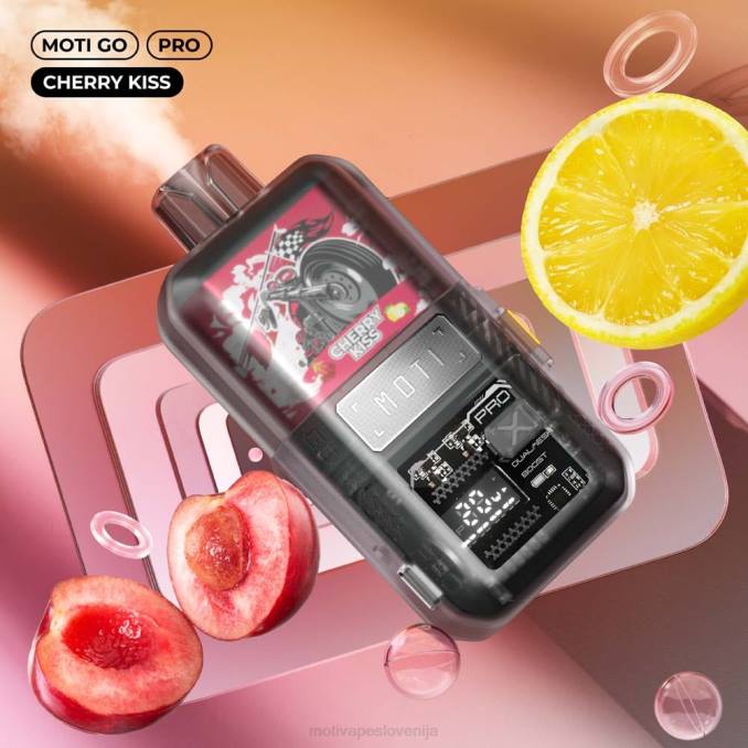 MOTI Go Pro vape za enkratno uporabo (5%, 12000 vpihov) češnjev poljub MOTI vape Slovenija - 2Z8P15