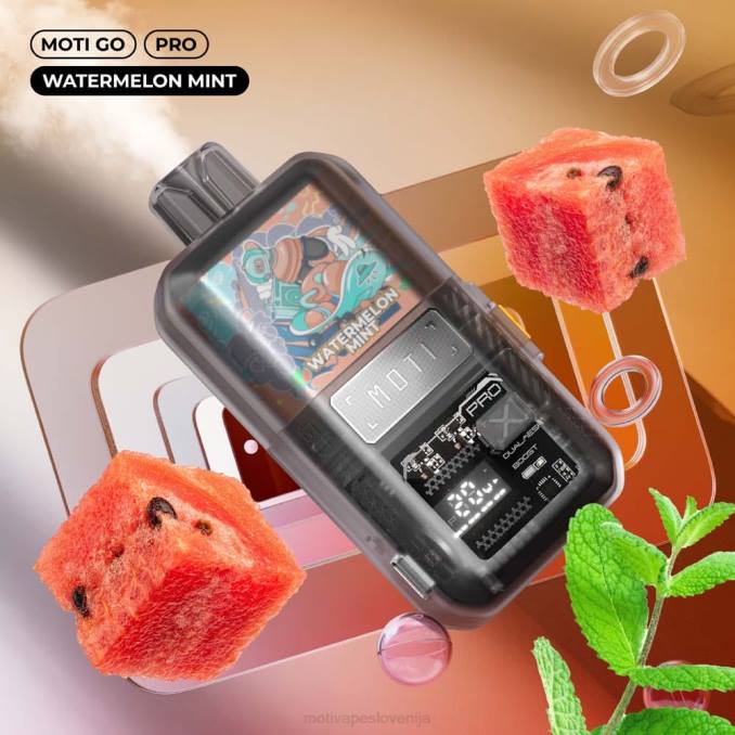 MOTI Go Pro vape za enkratno uporabo (5%, 12000 vpihov) lubenica meta MOTI vape Slovenija - 2Z8P25
