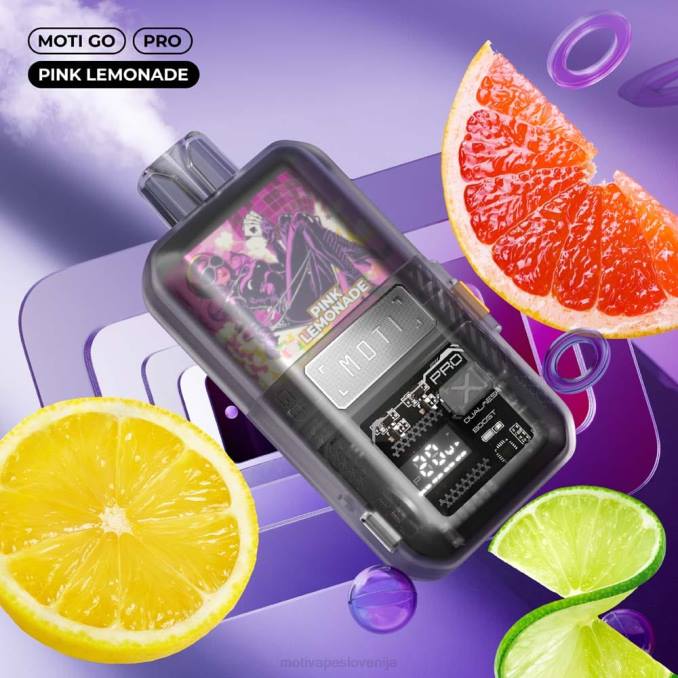 MOTI Go Pro vape za enkratno uporabo (5%, 12000 vpihov) roza limonada MOTI vape for sale - 2Z8P18