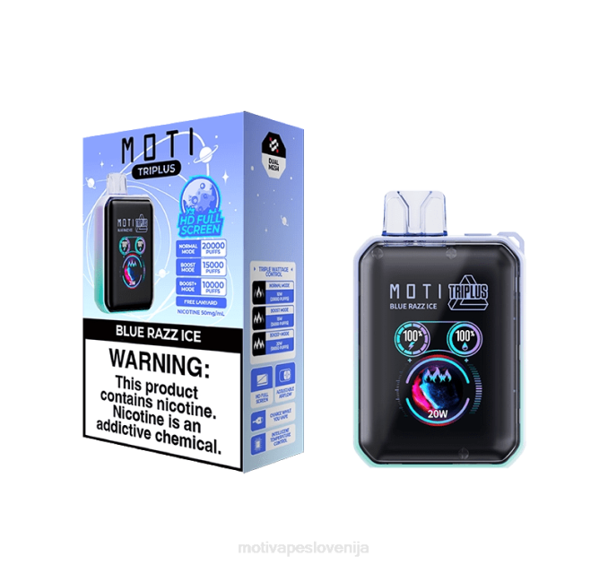 MOTI Triplus 20k vape za enkratno uporabo (5%, 20000 vpihov) jagodni led MOTI vape amazon - 2Z8P9