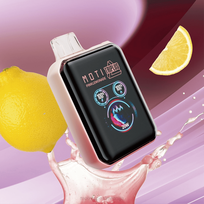 MOTI Triplus 20k vape za enkratno uporabo (5%, 20000 vpihov) roza limonada MOTI vape for sale - 2Z8P8